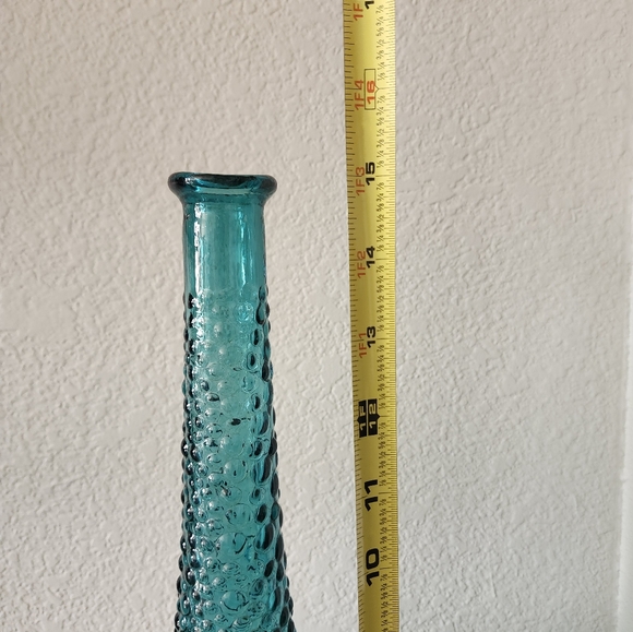 Vintage MCM Empoli Itanian Art Glass Hobnail Genie Bottle - Picture 4 of 7